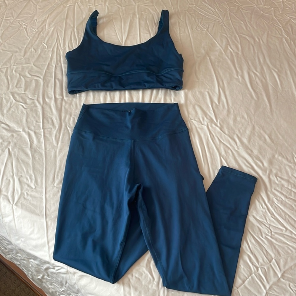 Recreation Sweat Longline Sports Bra and Luxe High Rise Legging